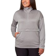 Mondetta Womens Half Zip Pullover Storm Front Gray S