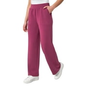 Mondetta Womens Heavyweight Wide Leg Pant US, Alpha, Medium, Regular, Regular, Raspberry Coulis
