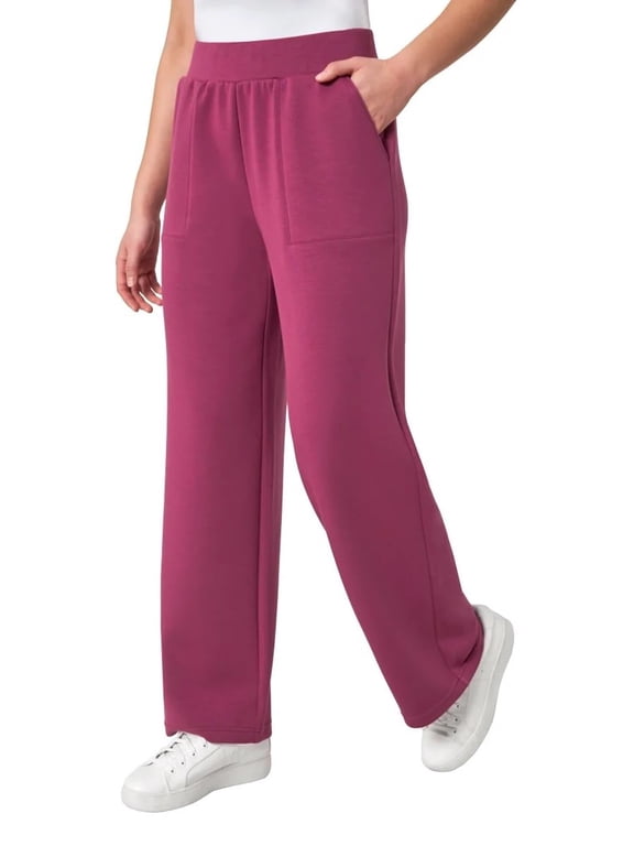 Womens Heavyweight Wide Leg Pant (US, Alpha, Small, Regular, Regular, Raspberry Coulis)