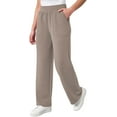 thumbnail image 1 of Mondetta Women's Heavyweight Wide Leg Trousers, Tan, Size S, 1 of 2