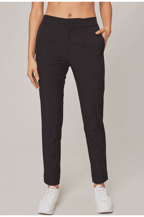 Womens High Rise Tapered Leg Lined Tailored Pants Black Size 16 NWT