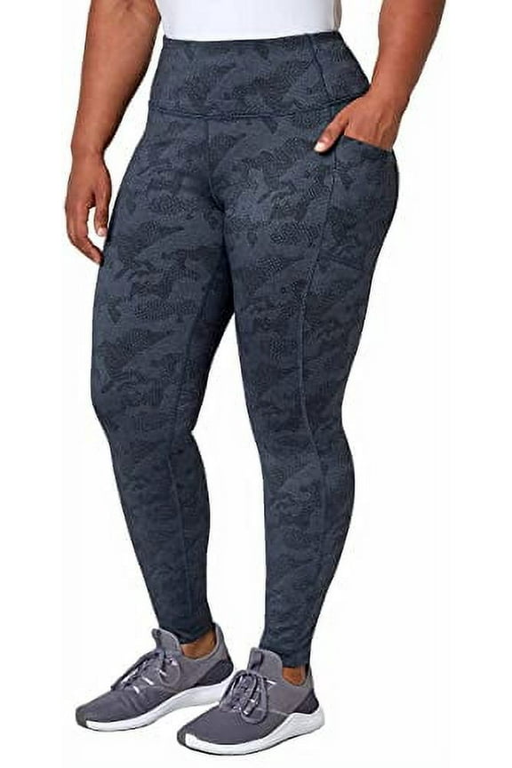 Womens Midweight Brushed Jacquard Legging (X-Small, India Ink)