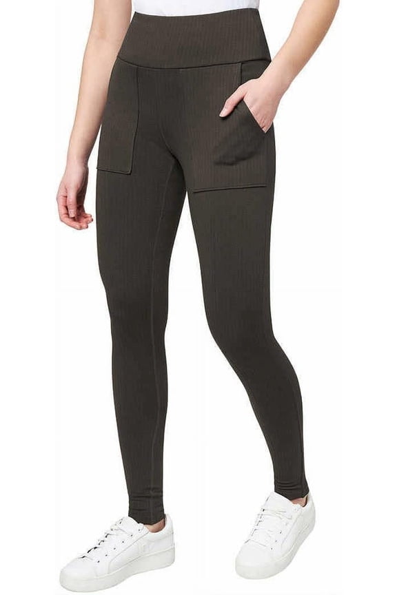 Womens Midweight High Rise Jacquard Knit Legging US, Alpha, X-Large, Regular, Regular, Chicory Coffee