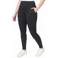 thumbnail image 1 of Mondetta Womens Midweight High Rise Jacquard Knit Legging, XX-Large, Black/Gray, 1 of 5