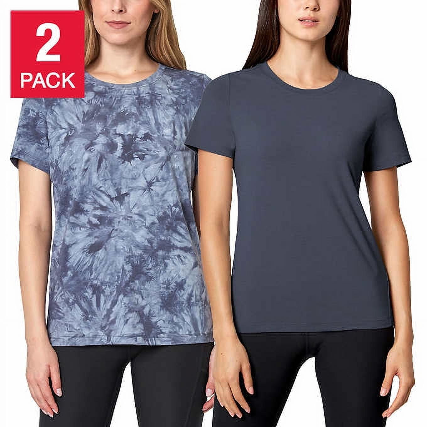 Mondetta Womens Tie Dye Tee, 2Pack