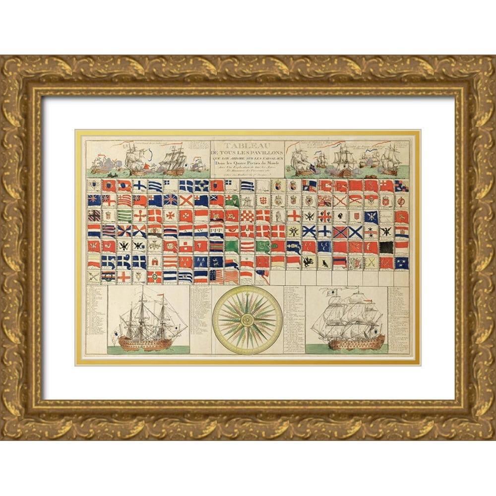 Mondhare, Louis Joseph 32x23 Gold Ornate Wood Framed with Double ...