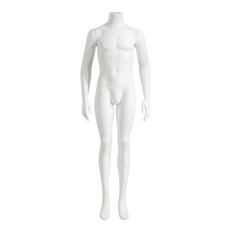 Mondo Mannequins' Derek Headless Male Mannequin in Matte White (Pose 1) 