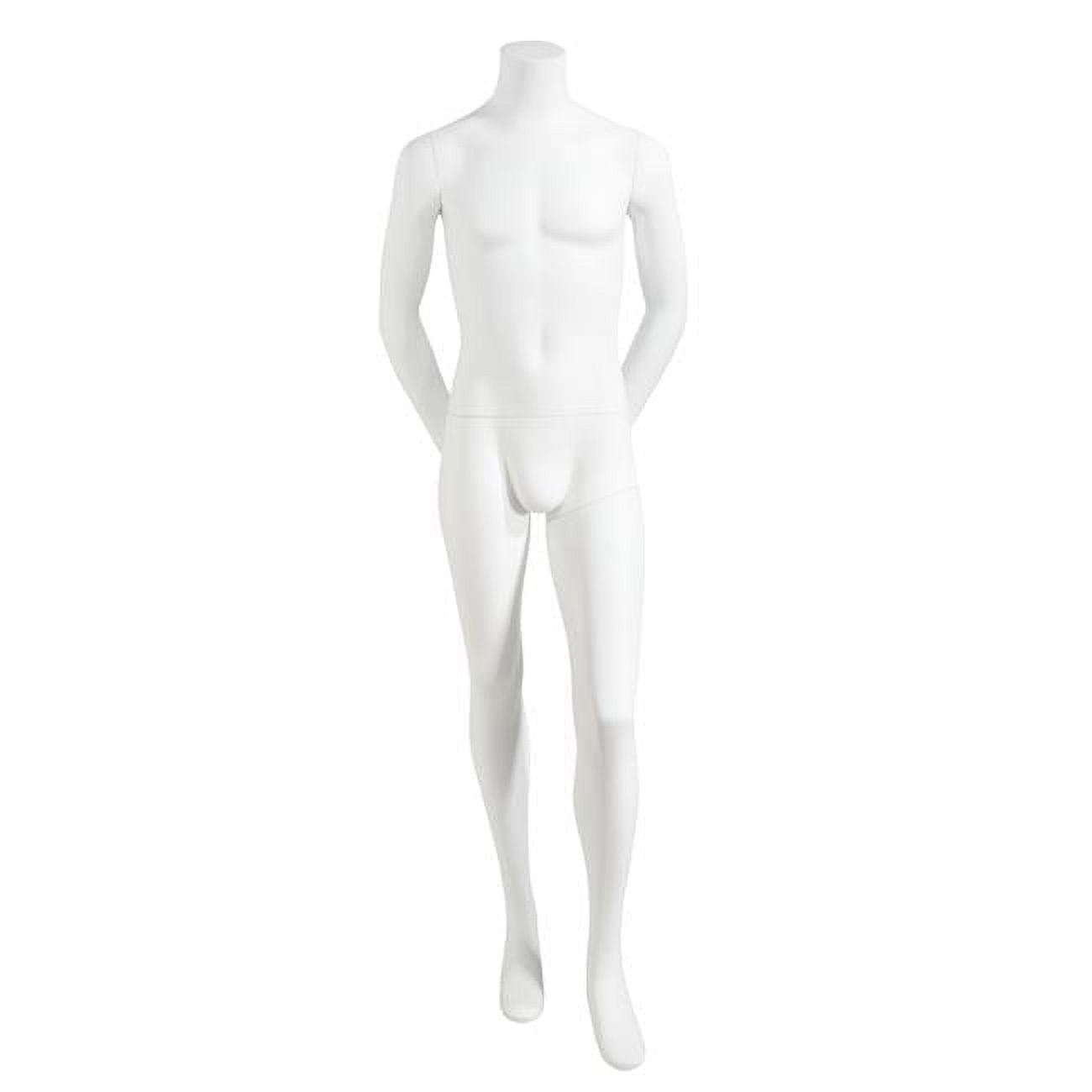 Mondo Mannequins' Derek Headless Male Mannequin in Matte White (Pose 2)
