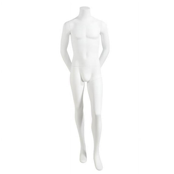 Mondo Mannequins' Derek Headless Male Mannequin in Matte White (Pose 2)