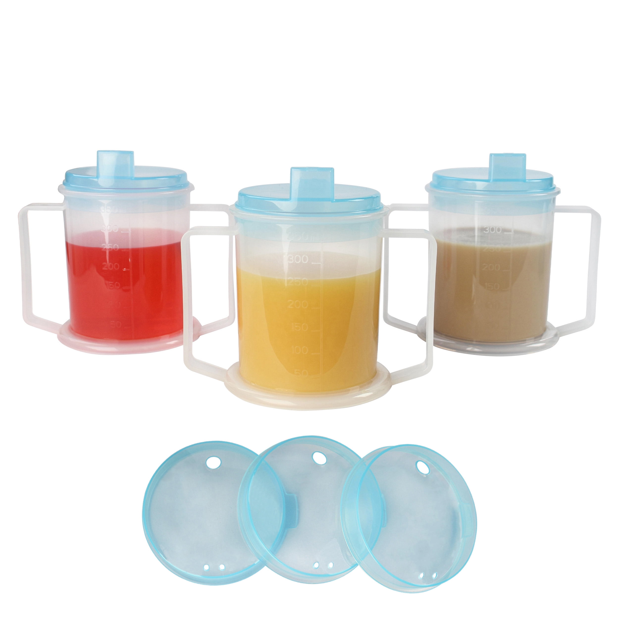 Mondo Medical 3pk 12oz Double Handle Adult Sippy Cups for Elderly and  Disabled