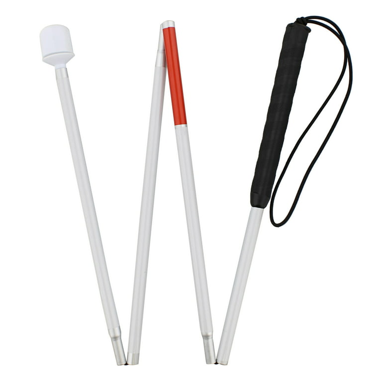 Mondo Medical Blind Stick Walking Sensor 53in Reflective Foldable Blind Cane
