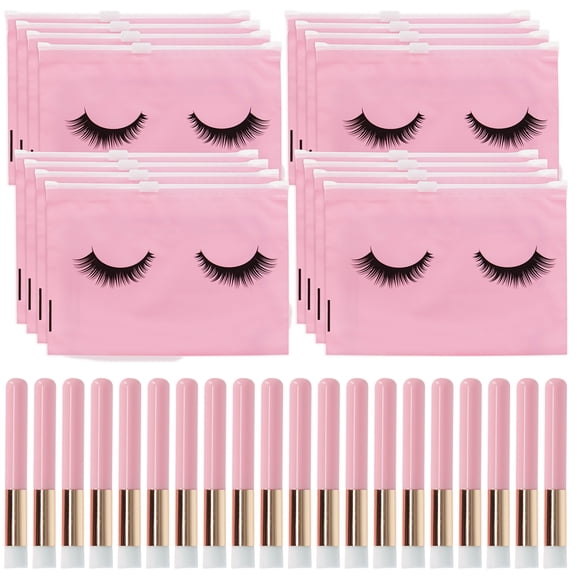 Mondo Medical Lash Shampoo Brush Bulk 30pk Eyelash Cleaning Brush and 30pk Bag Kit, Extensions Makeup Cleansing 60pc Set C42