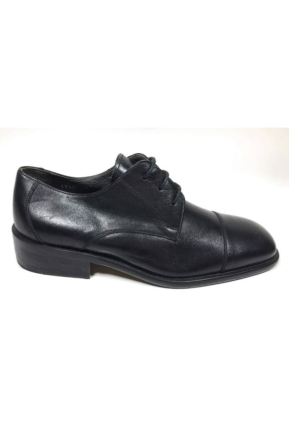 Mondo's Men's Cap Toe Dress Shoes 1150, Black - Size 7