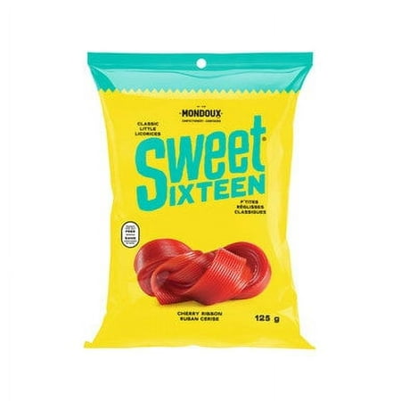 Mondoux Sweet Sixteen Cherry Ribbon Licorice Gummy, 125g/4.3 oz., {Imported from Canada}