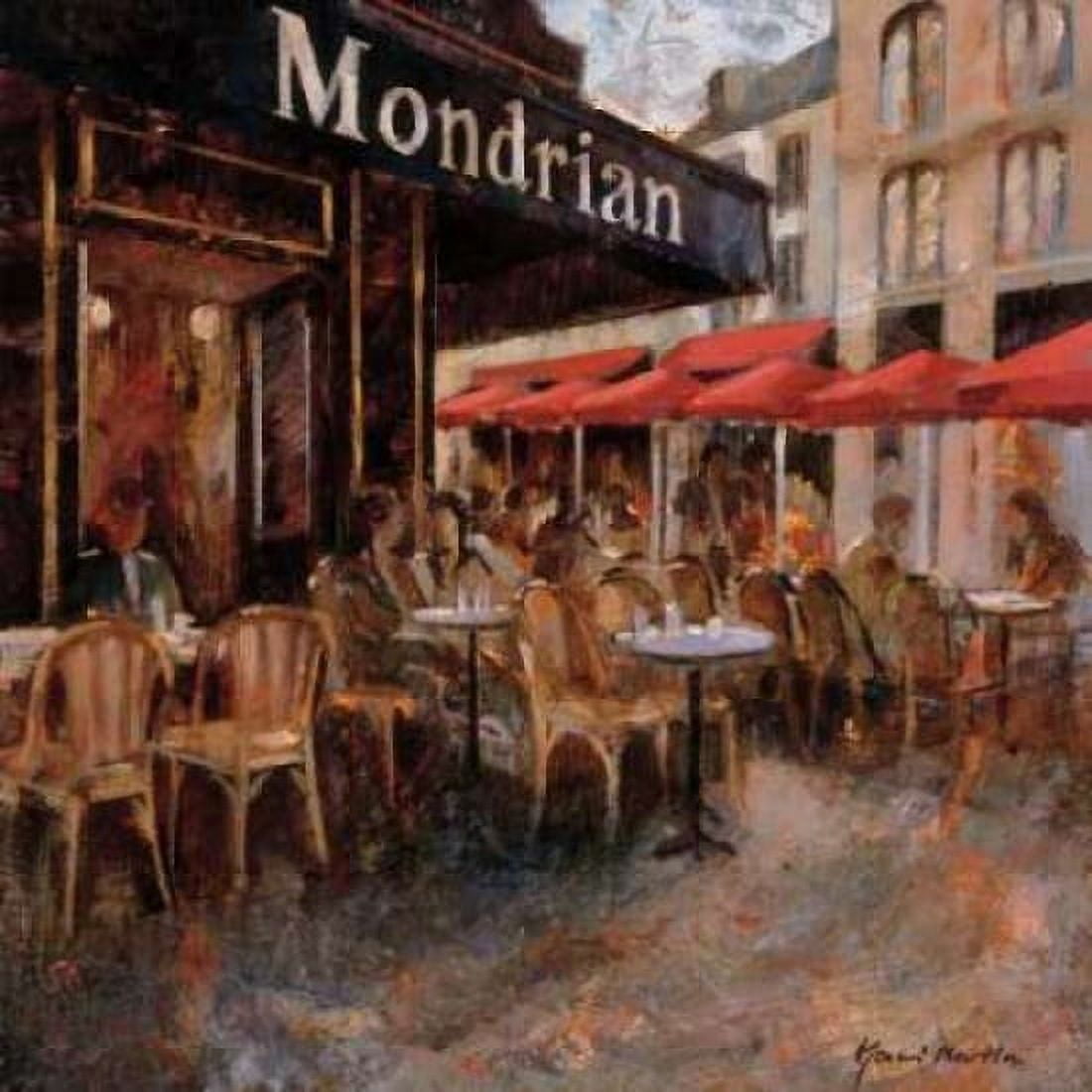 Mondrian Cafe Canvas Art - Noemi Martin (24 x 24)