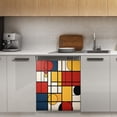 thumbnail image 1 of Mondrian Inspired（14） Dishwasher Magnet Cover Decorative Sticker for Home Cabinet Kitchen 23" x26", 1 of 5