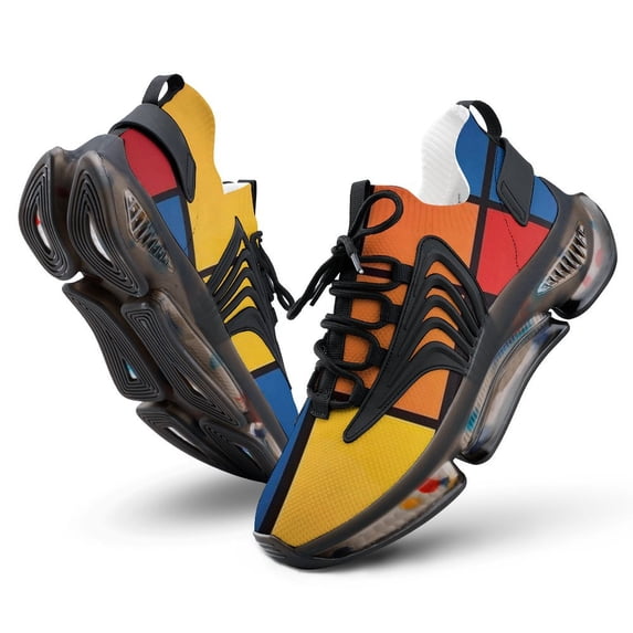 Mondrian Inspired(3) Walking Shoes for Men Woman Lightweight Tennis Fashion Elastic Sports Shoes Cushion Basketball Shoes
