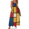 thumbnail image 1 of Mondrian Inspired Sleeveless Dress Loose Women's Dress Dresses Luxury Evening Dresses, 1 of 9