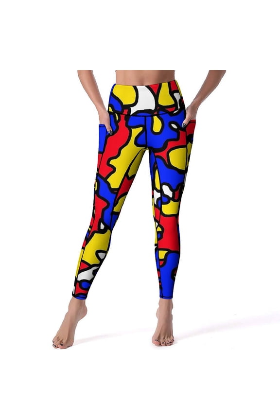 Mondrian Minimalist Leggings De Stijl Modern Art Push Up Yoga Pants Elegant Quick-Dry Yoga Legging Women Fitness Sport Pants