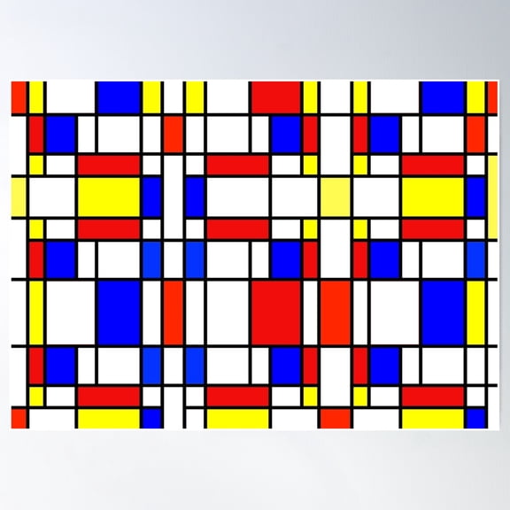 Mondrian New Art Poster Wall Art, Modern Wall Decor For Living Room Bedroom, 8x12 UNFRAMED