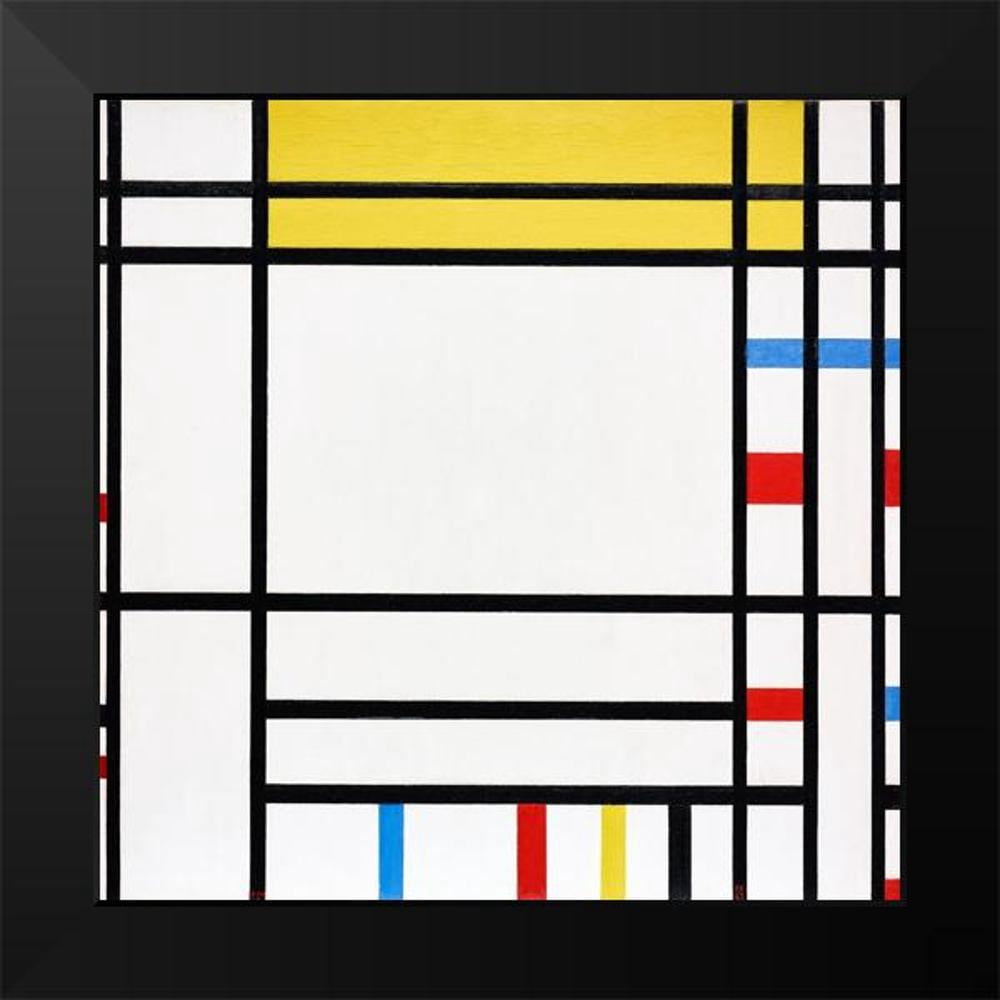 Modrian Framed Mondrian, Piet 15x15 Black Modern Framed Museum Art Print Titled ...