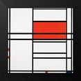 thumbnail image 1 of Mondrian, Piet 20x20 Black Modern Framed Museum Art Print Titled - Composition No. 4 with red and blue, 1 of 4