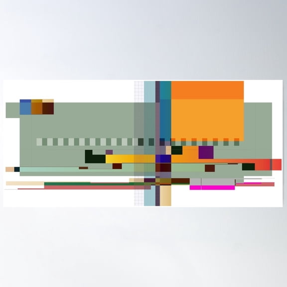 Mondrian Poster Wall Art, Modern Wall Decor For Living Room Bedroom, 8x12 UNFRAMED