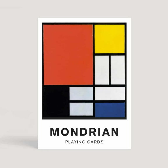 Mondrian means Modernism, Pioneer of Abstract Art Playing Cards by Piatnik
