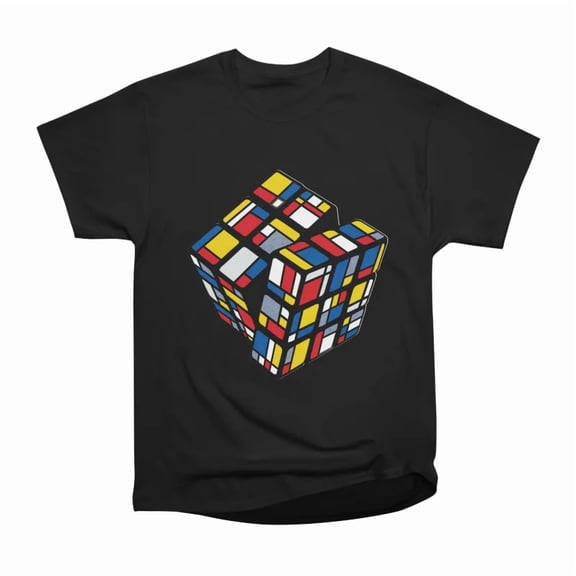 Mondrians Rubik T-Shirt Tee Gift For Him Merch For Her Apparel For Friend