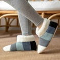 thumbnail image 1 of Monebena 1 Pairs Womens Indoor Thermal Socks Fleece-Lined Floor Socks Non-Slip Stocking Winter Warm Thicken Fuzzy Socks M01, 1 of 6