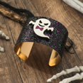 thumbnail image 1 of Monebena 1 Pcs Halloween Bracelet For Women Spooky Pumpkin Skull Bat Originality Cuff Halloween Bracelets Adjustable Open Party Fashion Gifts Jewelry M01, 1 of 7