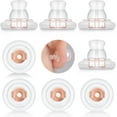 thumbnail image 1 of Monebena 10 Pcs Silicone Earring Backs for Droopy Ears/Heavy Earring,No-Irritate Hypoallergenice Earring Backs Replacements,Rose Gold Soft Clear Locking Earring Backs for Studs(Rose Gold), 1 of 9