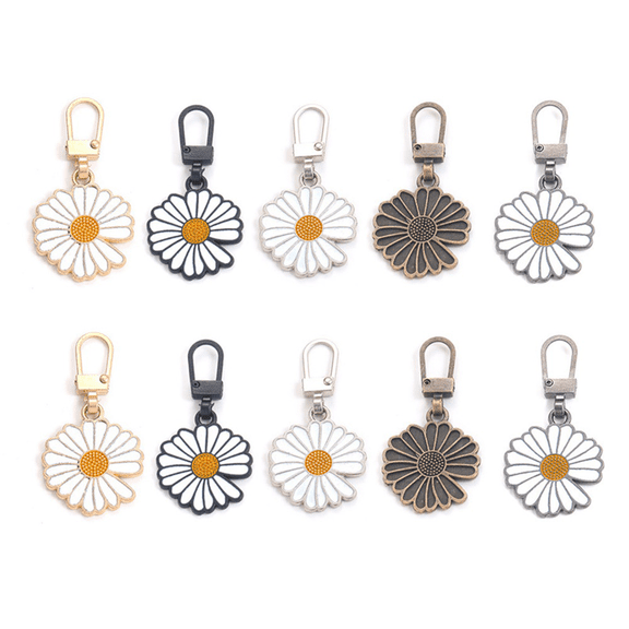 Monebena 10 Pcs Zipper Head Replacement Zipper Head case Bag Down Jacket Luggage Repair Universal Zipper Piece Zipper Pendant Head