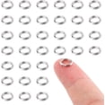 thumbnail image 1 of Monebena 100 Pcs Split Rings, 6.3mm Dog Cat Tag Ring Silver Split Rings Stainless Steel Key Ring Small O Ring Connectors for Jewelry Making Metal Car Keychain M01, 1 of 7