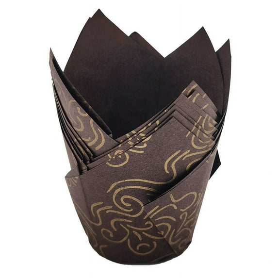 Monebena 100Pcs Cupcake Cups, Disposable Aluminum Foil Cupcake Baking Cups Ramekins, for Cake,Dessert,Mousse