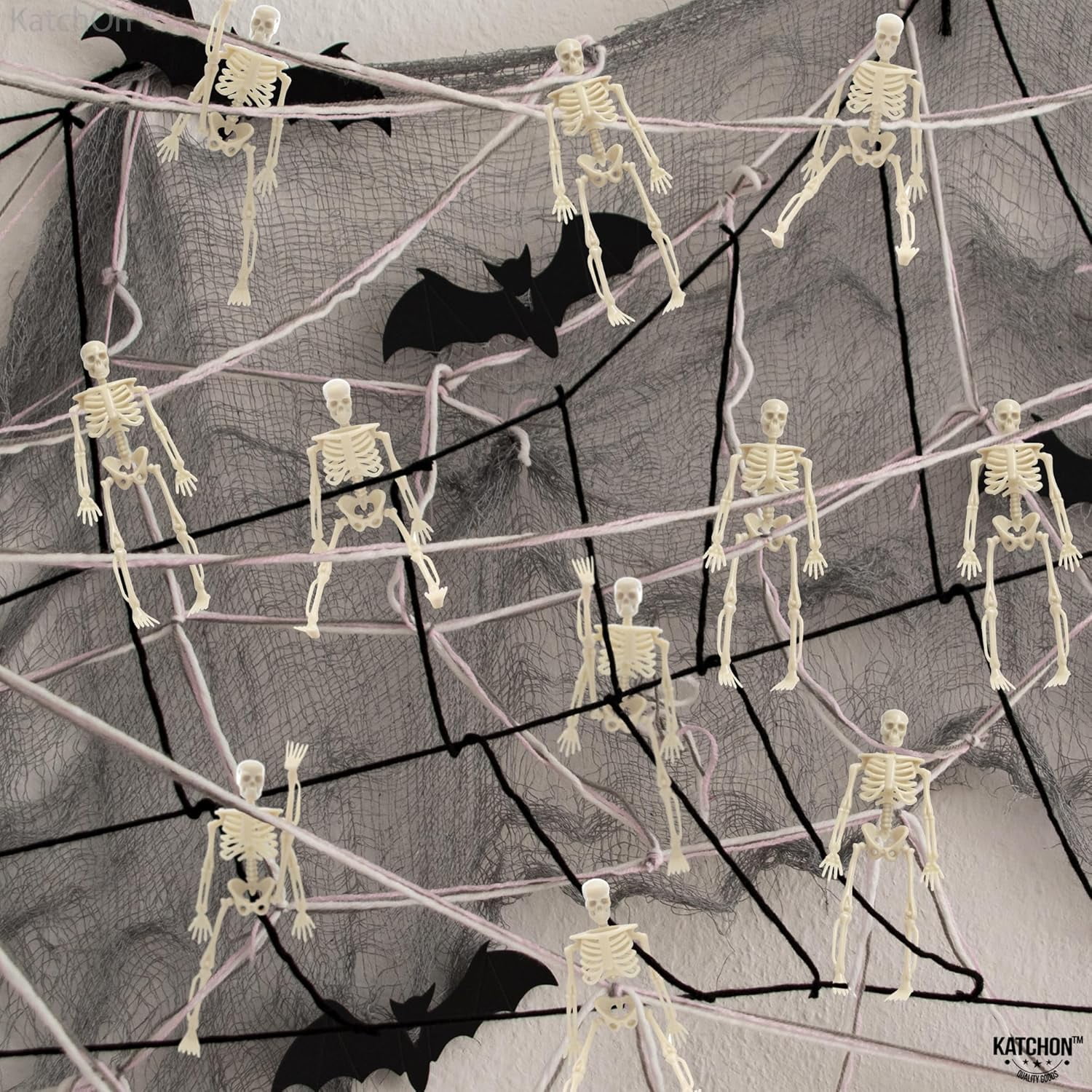 Monebena 10PCS Halloween Mini Skeleton Figurines - 6 Inch, Small ...