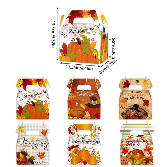 Monebena 12 Pcs Fall Party Candy Boxes Thanksgiving Party Treat Boxes Autumn Harvest Party Boxes Pumpkin Maple Leaf Fall Paper Boxes for Thanksgiving Autumn Harvest Halloween Party Decoration M01