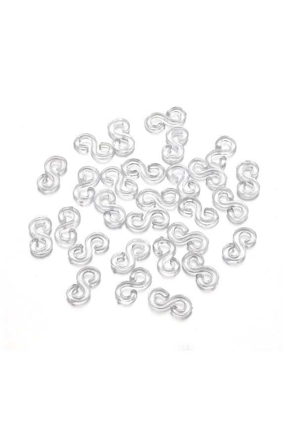 1500 Pcs Loom Bracelet Hooks S Clips for Loom Bracelets Rubber Band Bracelet Clips Plastic Band Clip Bracelet Connectors Refills for DIY Necklace Accessory Rubber Connectors Refills