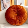 thumbnail image 1 of Monebena 18 Inch Velvet Round Throw Pillow Pleated Meditation Floor Pillow Cushion Decoration Large Pillows Seating for Couch Chair Yoga Living Room M01, 1 of 9
