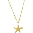 thumbnail image 1 of Monebena 18K Gold Plated Starfish Necklace - Seashell Pendent Ocean Themed Necklace - Boho Summer Beach Jewelry, 1 of 8