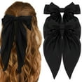 thumbnail image 1 of Monebena 2 Pcs Big Hair Bows for Women White Hair Bow Black Hair Bow Hair Ribbons Oversized Long Tail, Hair Bows Large Hair Ribbon Barrettes Metal Clips Bowknot Hair Accessories, 1 of 12