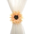 thumbnail image 1 of Monebena 2 Pcs of Rustic Big Diameter 7.08inch Artificial Sunflower Curtain Clips Curtain Tiebacks Accessory Curtain Holder Curtain Holdbacks for Home Office Decoration,Light Yellow, 1 of 14