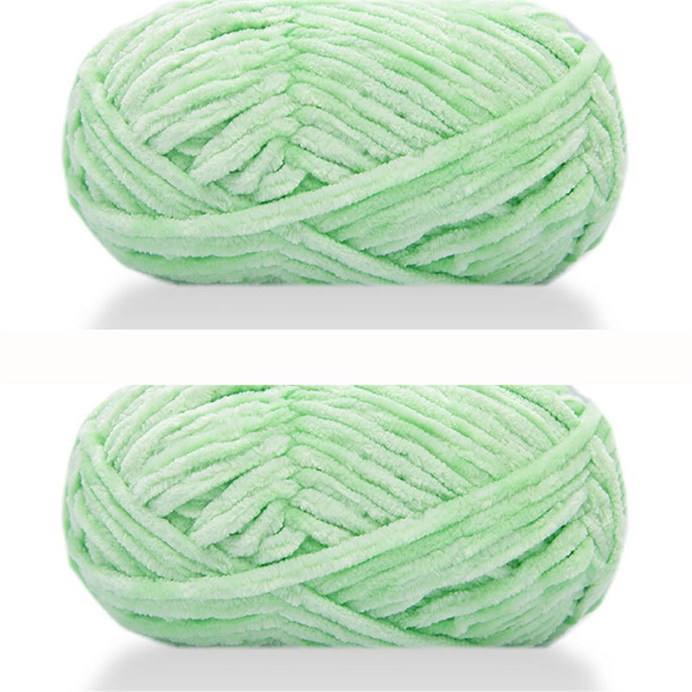 Soft Velvet Chenille Yarn For Crocheting & Knitting - 3 Skeins Bulky Weight, 3.5oz Each, Perfect For Blankets