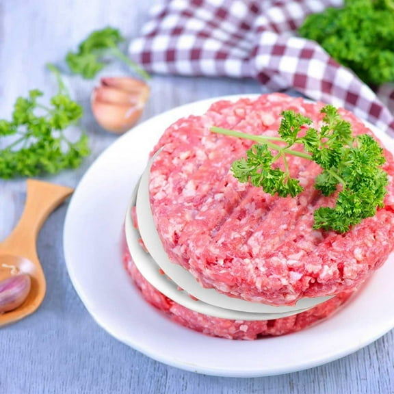Monebena 200 Pcs Burger Patty Paper Hamburger Parchment Papers 4" Non-Stick Round Hamburger Patty Paper Sheets for Burger Press Baking Non Stick Paper Rounds Set for Patty Separating M01