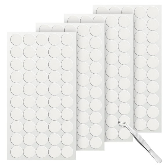 Monebena 200Pcs Double Sided Sticky Dots, Adhesive Dots Sticky Putty Clear Sticky Tack Dots Removable Waterproof Adhesive Putty Stickers for Poster Festival Decoration Wall Hanging (0.39in/10mm)