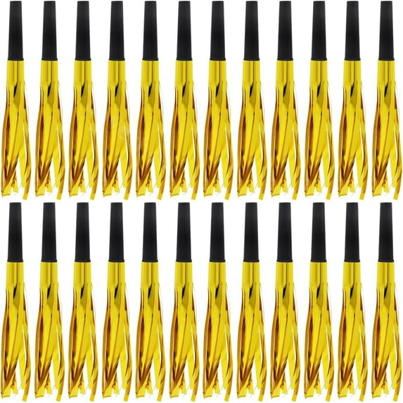 Monebena 24 Pieces Noise Makers Party Blowers Horns Blowouts Whistle Cheeleading Sports Team Spirit Birthday Wedding Christmas New Years Eve