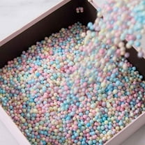 Monebena 25G Rainbow Foam Balls Beads Decorative Styrofoam Balls Gift Box Filler DIY Arts Crafts for Christmas New Year Wedding Party Decoration M01