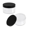 thumbnail image 1 of Monebena 2PCS 50ml/1.69oz Plastic Travel Powder Container Empty Large Loose Powder Compact Case Makeup Cosmetic Jar with Common Sifter and Black Screw Lid Refillable Powder Box No Leak Powder Holder, 1 of 7