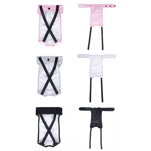 Monebena 3 Pcs Washable Female Dog Diapers Reusable Cat Doggies Diapers and Dogs Heat Panties for Gril & Boy Dogs Cat Periods