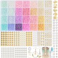 thumbnail image 1 of Monebena 3mm Seed Beads for Bracelets Making Kit, Friendship Bracelet Kit for Girls, 24 Colors Bead Bracelet Kit, Beads for Jewelry Making Kit, DIY, Arts and Crafts Gifts Age 4+ (3MM-B) M01, 1 of 12